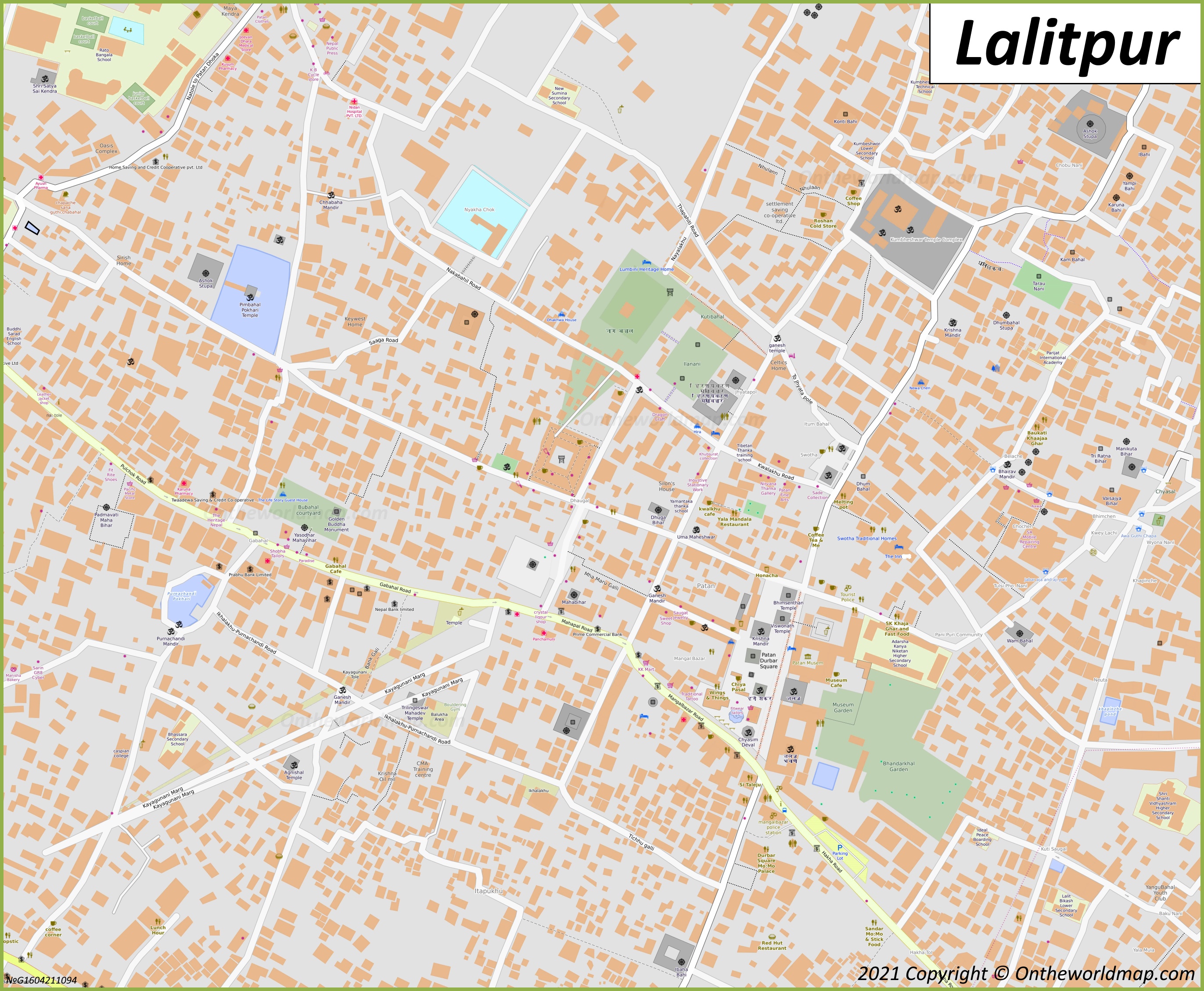 Lalitpur City Center Map