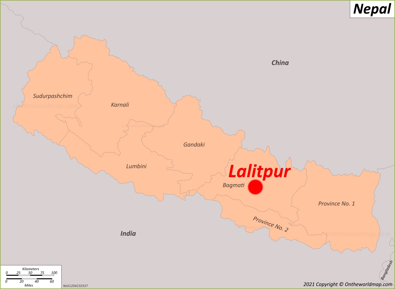 Lalitpur Location Map