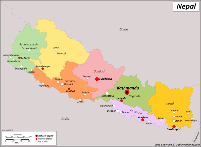 Map of Nepal