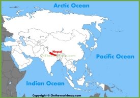 Nepal location on the Asia map