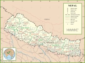 Nepal political map