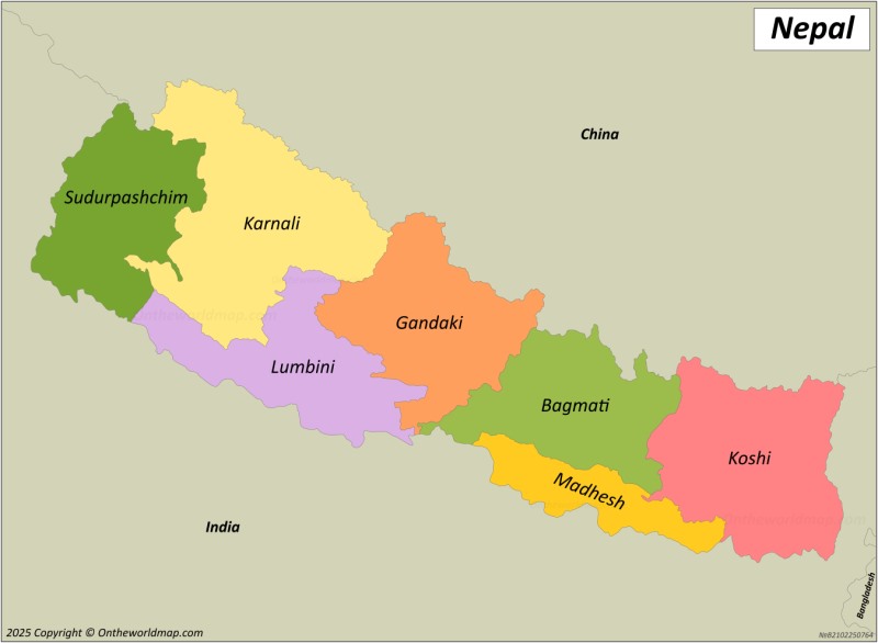 Nepal Provinces Map