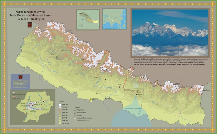 Nepal tourist map