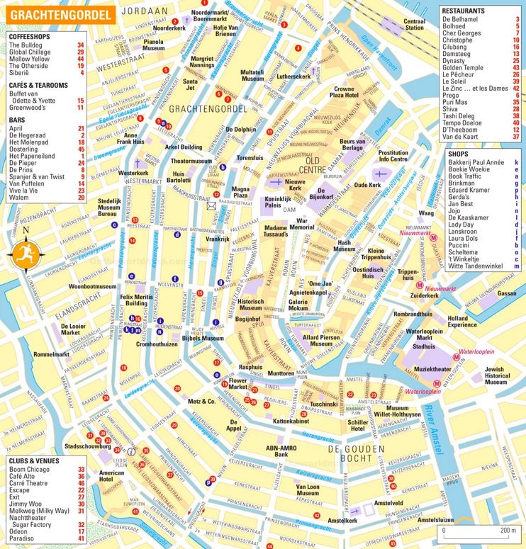 Amsterdam Grachtengordel Map