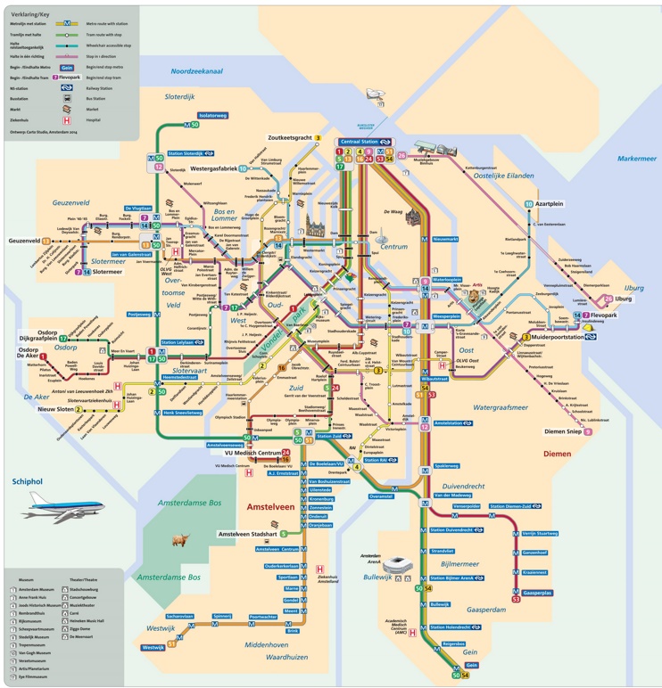 Amsterdam Rail Map Max 