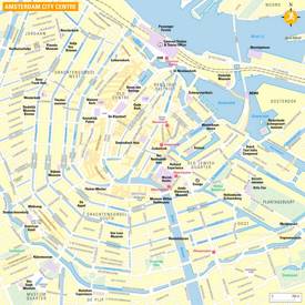 Tourist Map of Amsterdam City Centre