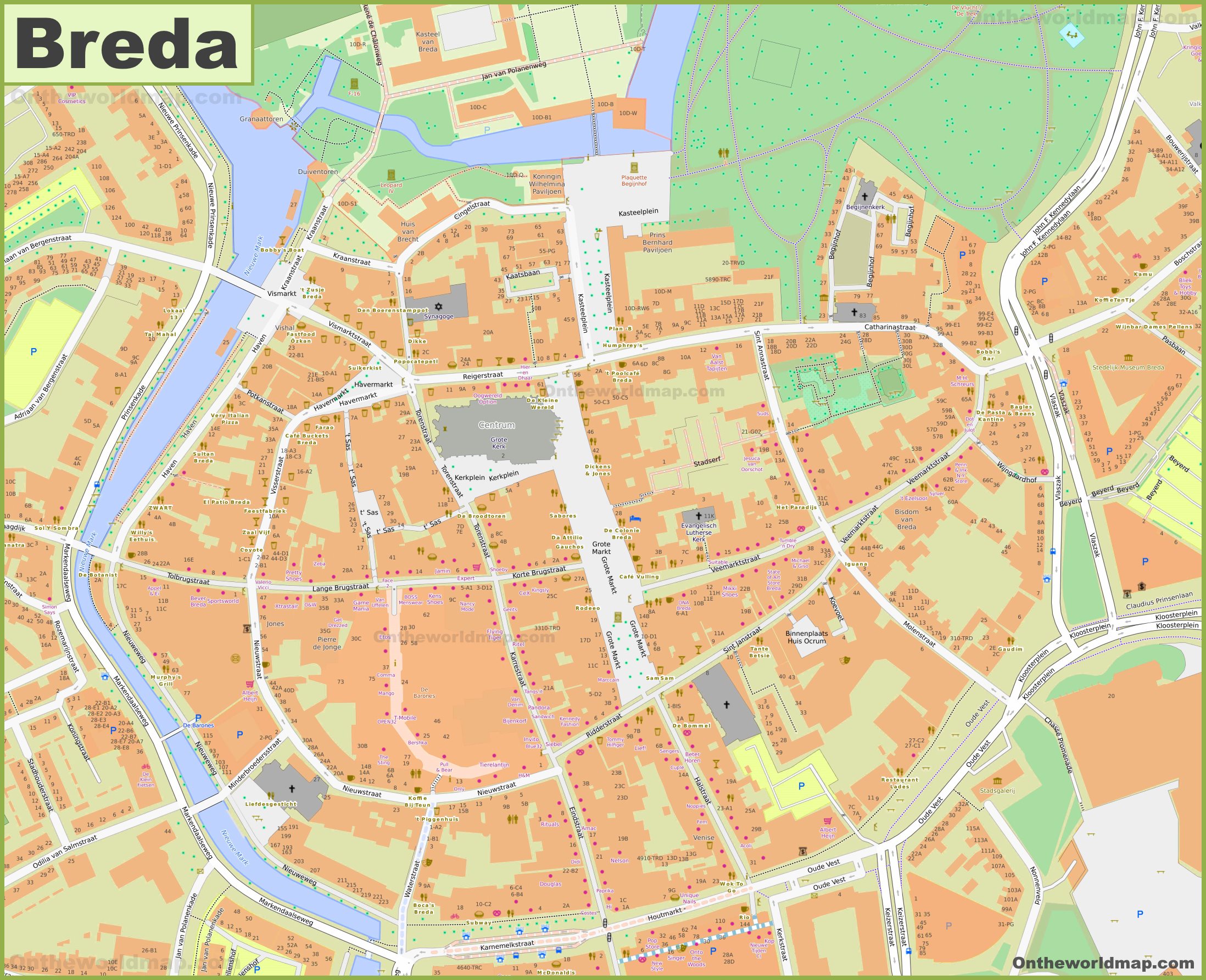 Breda City Center Map