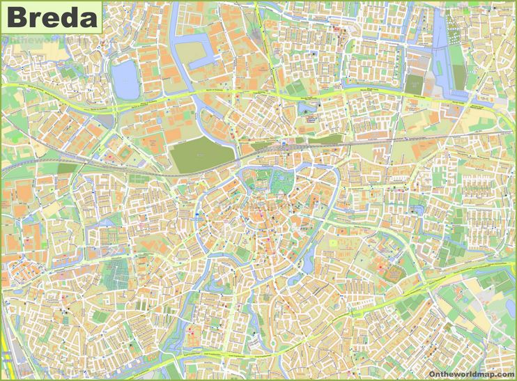Detailed Map of Breda