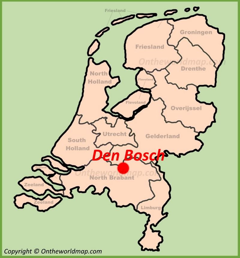 Den Bosch location on the Netherlands map