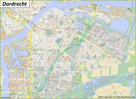 Detailed Map of Dordrecht