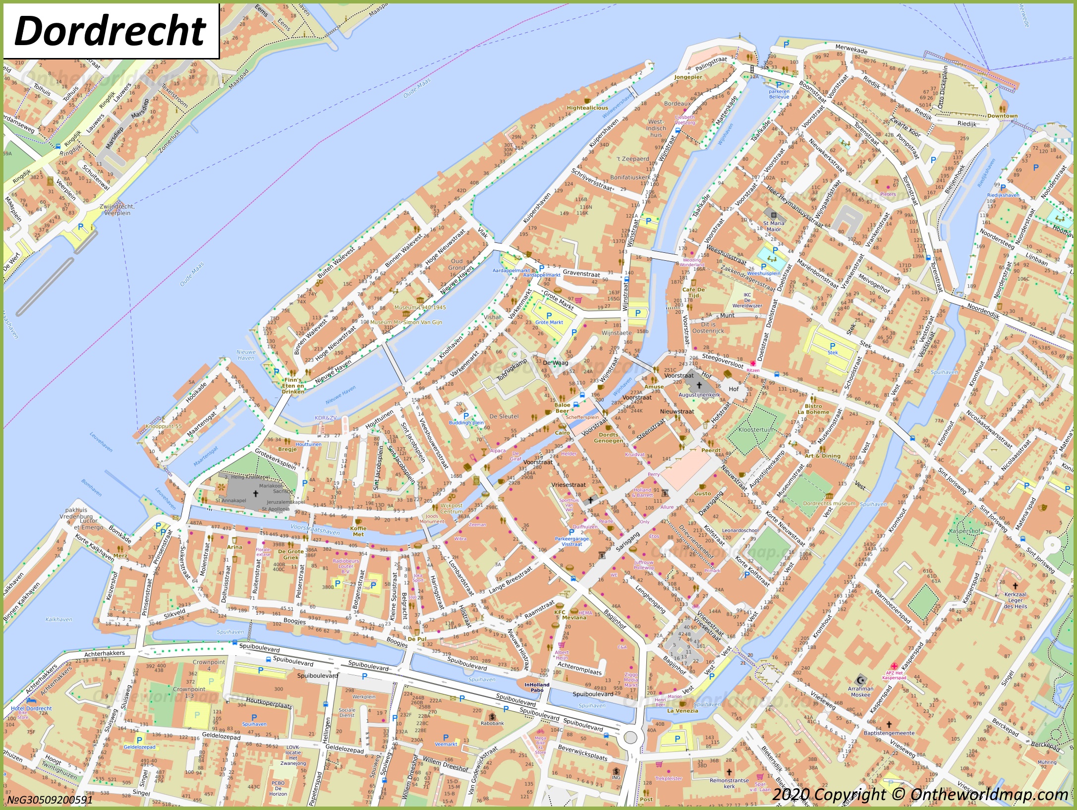 Dordrecht Map | Netherlands | Maps of Dordrecht