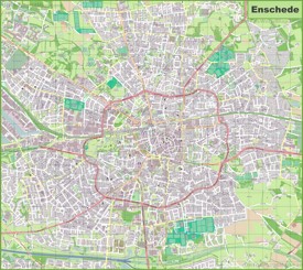 Large detailed map of Enschede