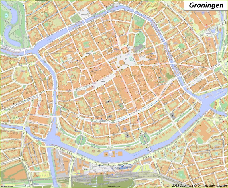 Groningen city center map