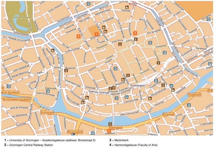 Groningen tourist map