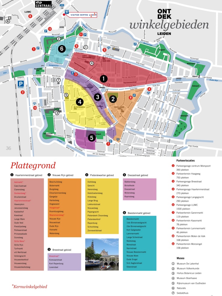 Leiden shopping map