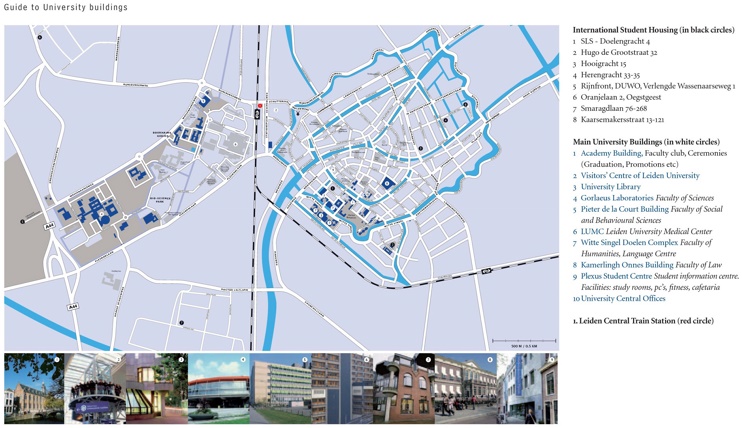 Leiden university buildings map