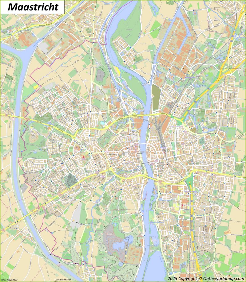 Large detailed map of Maastricht