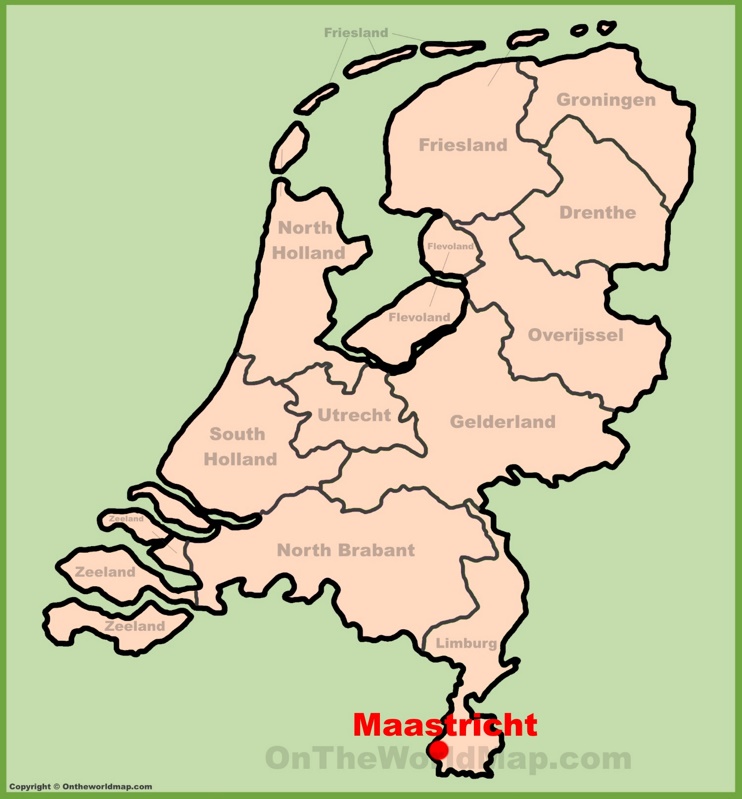 Maastricht location on the Netherlands map