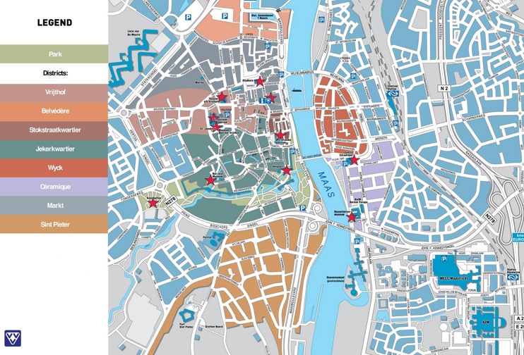 Maastricht tourist map
