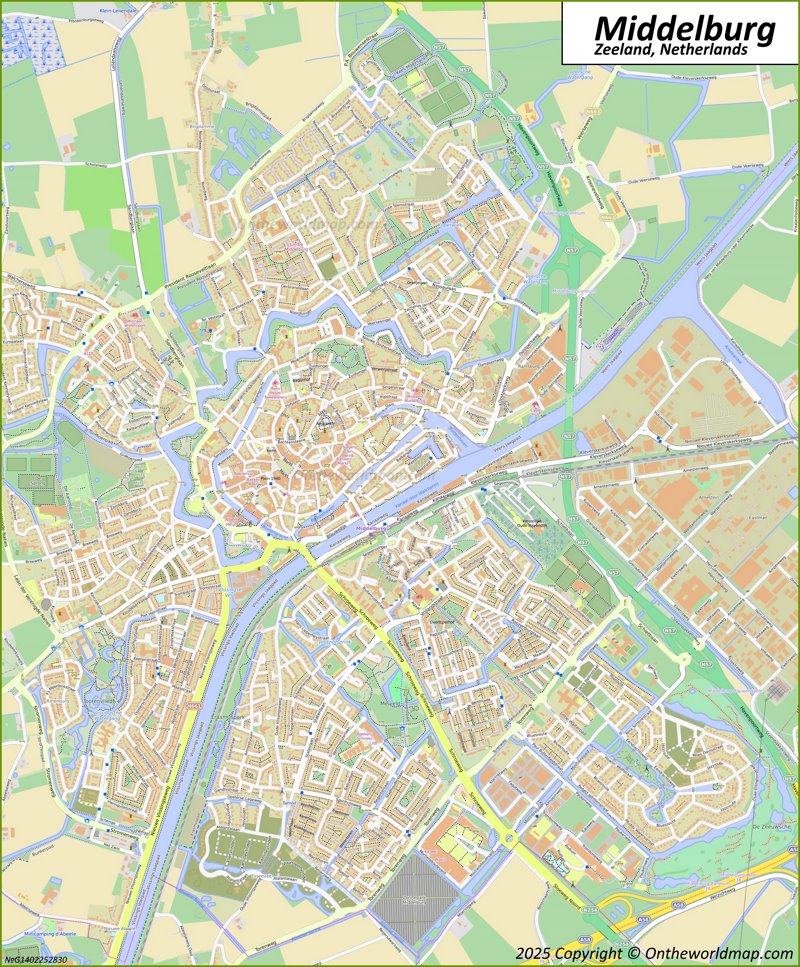 Map of Middelburg