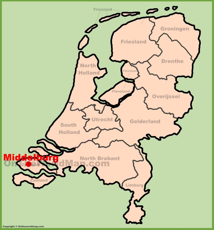 Middelburg location on the Netherlands map