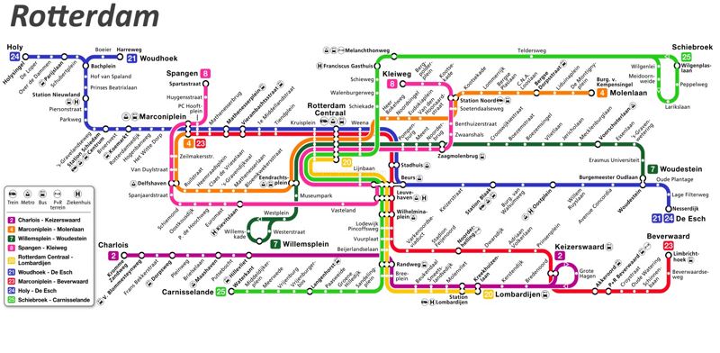 Rotterdam Tram Map Max 