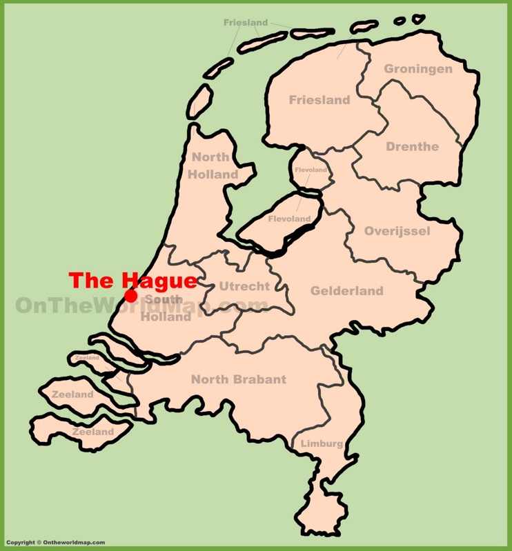 The Hague location on the Netherlands map