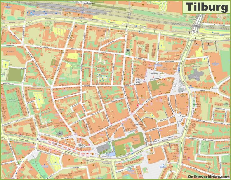 Tilburg City Center Map