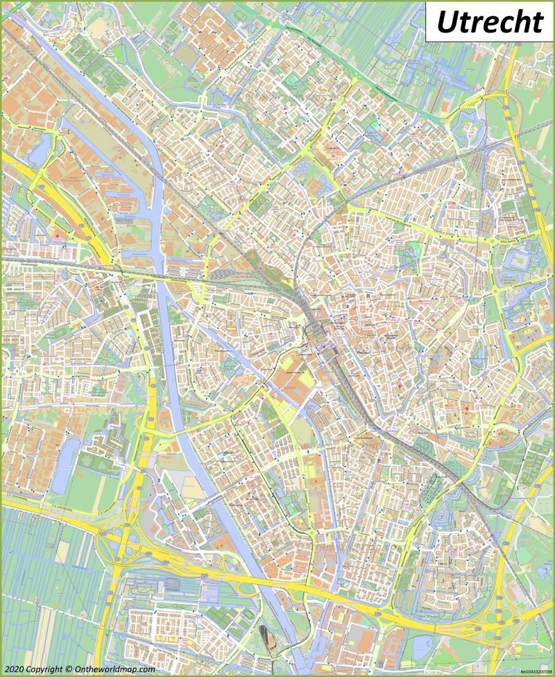 Detailed Map of Utrecht
