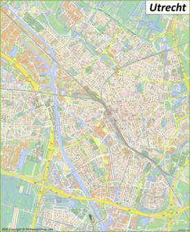 Detailed Map of Utrecht