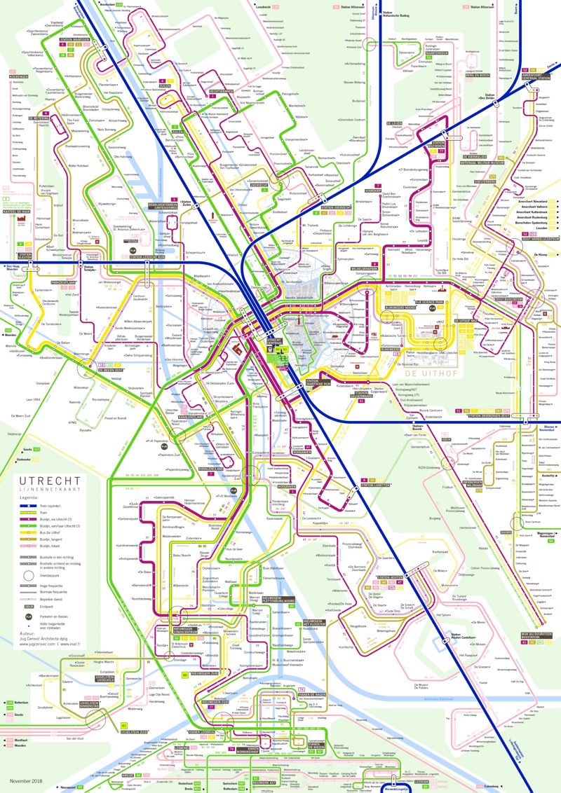 Utrecht Bus and Tram Map