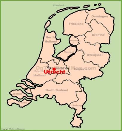 Utrecht Location Map
