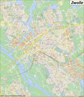 Detailed Map of Zwolle
