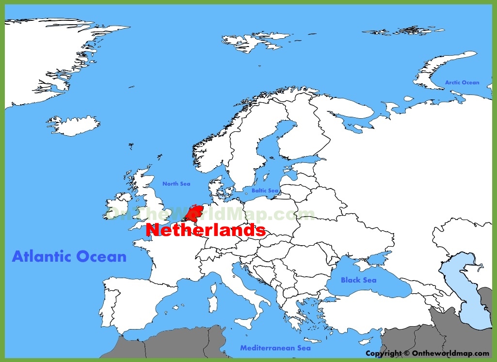 Map Of Europe With The Netherlands - Gretna Hildegaard