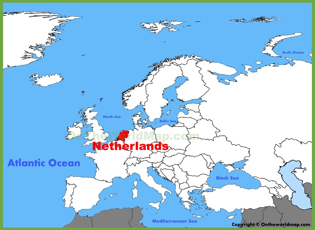 Netherlands Location On The Europe Map 