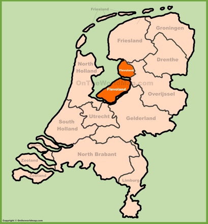 Flevoland Location Map