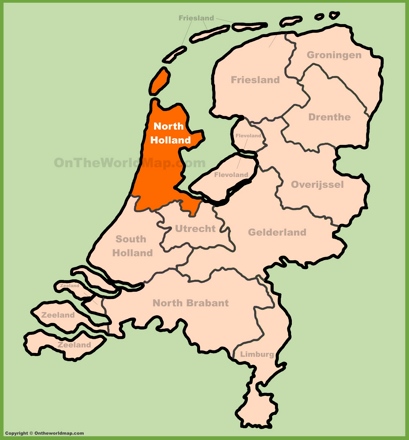 North Holland Location Map