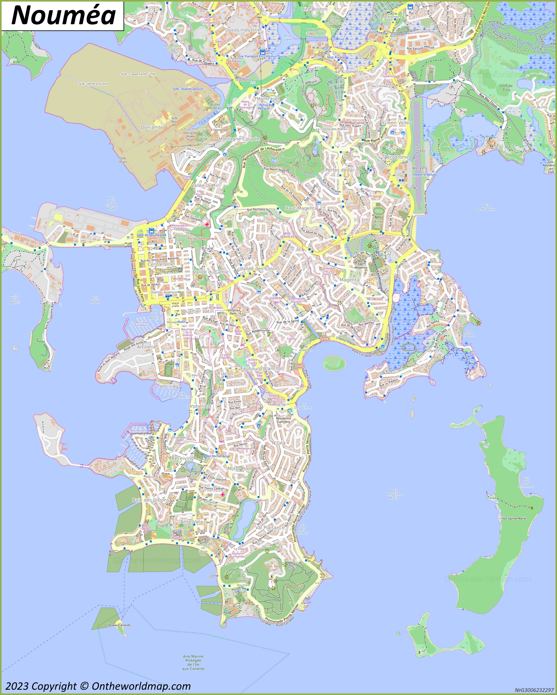 Map of Nouméa