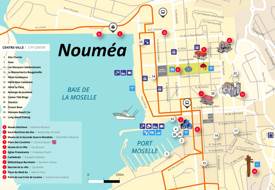 Nouméa Hotels And Tourist Attractions Map
