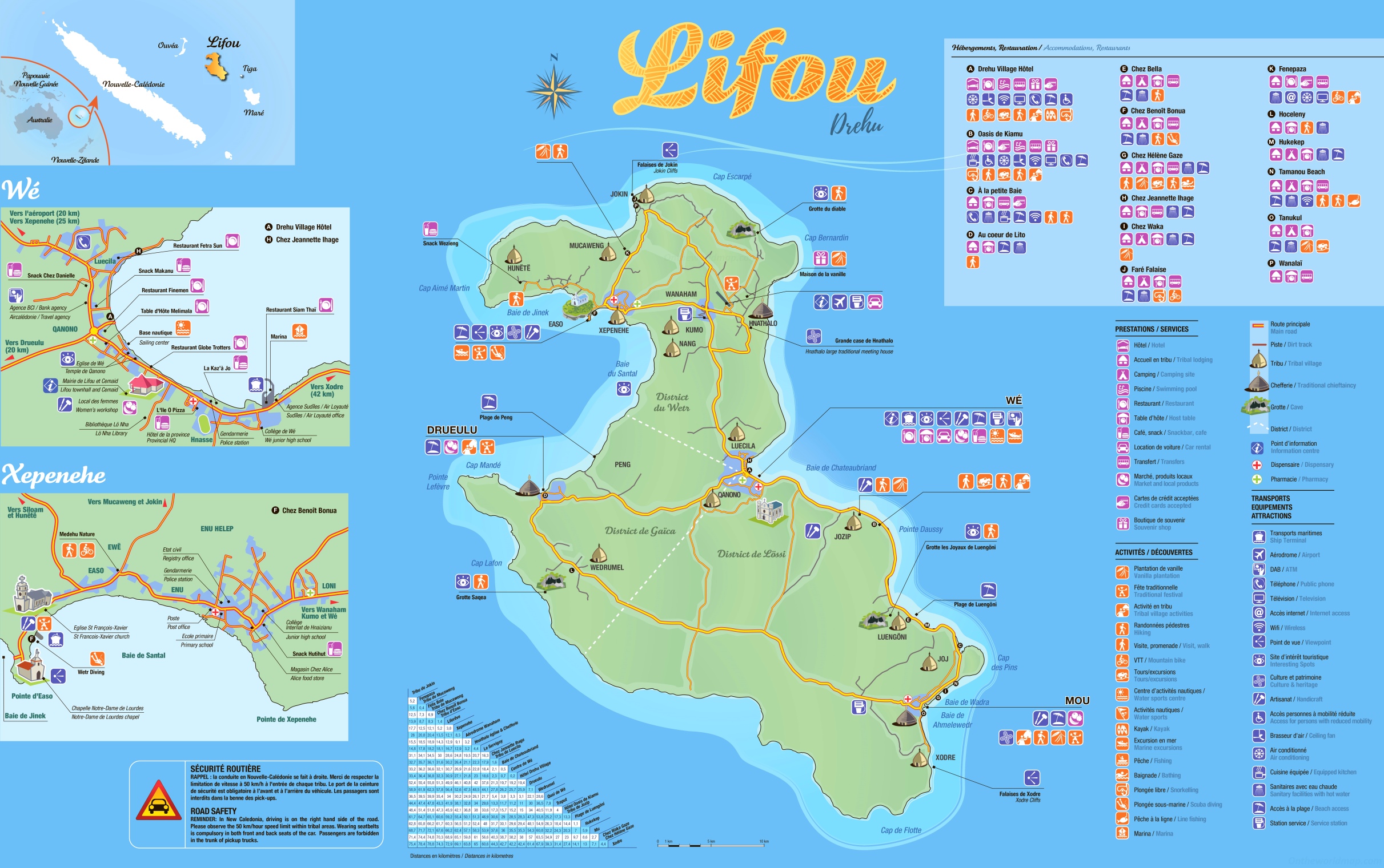 Lifou Island Tourist Map Ontheworldmap Com   Lifou Tourist Map 