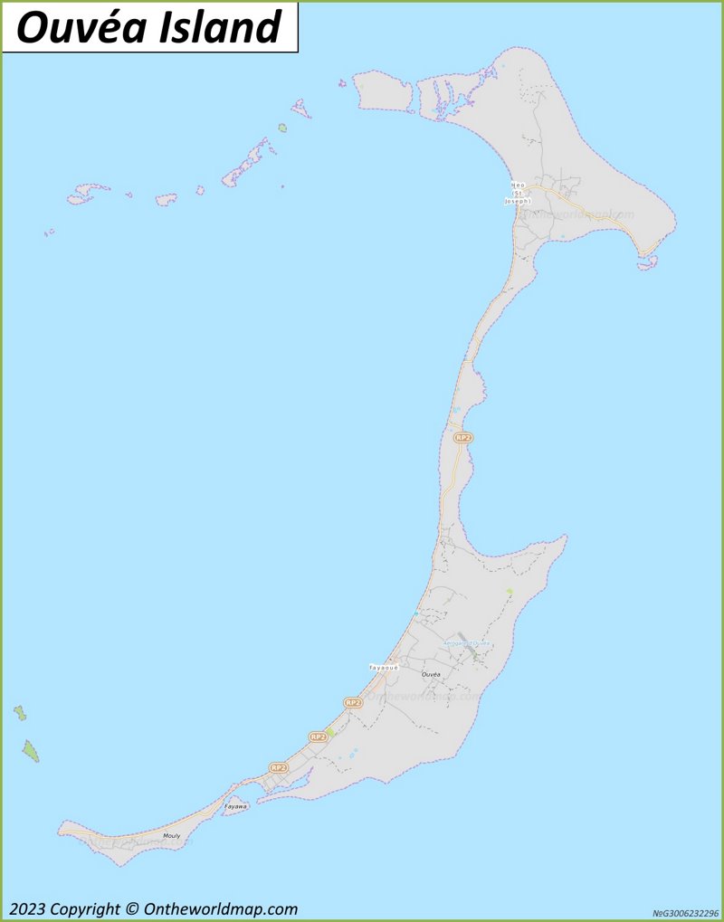 Ouvéa Island Map | New Caledonia | Detailed Maps of Ouvéa Island