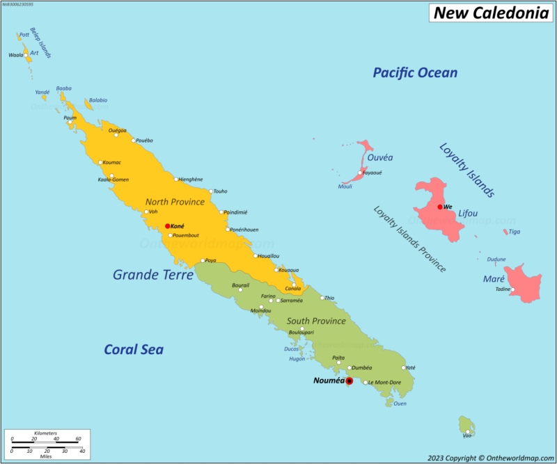 Map of New Caledonia