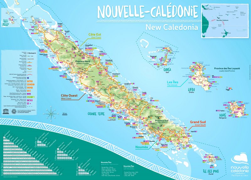 New Caledonia Tourist Map - Ontheworldmap.com
