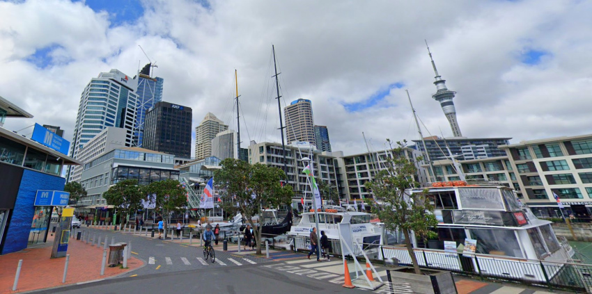 View of the Auckland CBD from the harbor