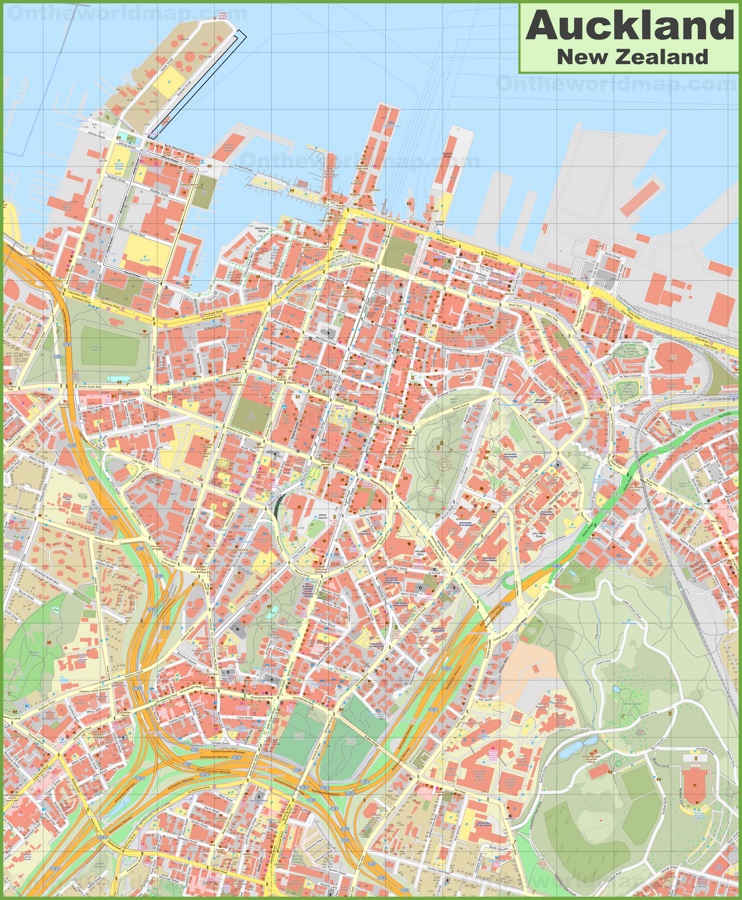 Auckland CBD map