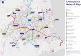 Christchurch transport map
