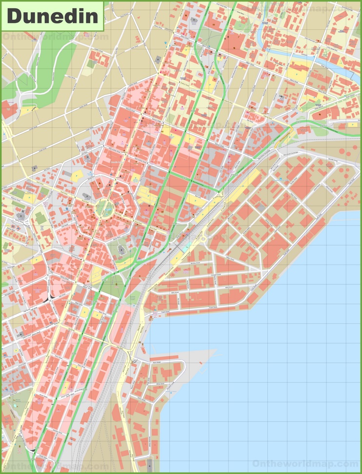 Dunedin CBD map