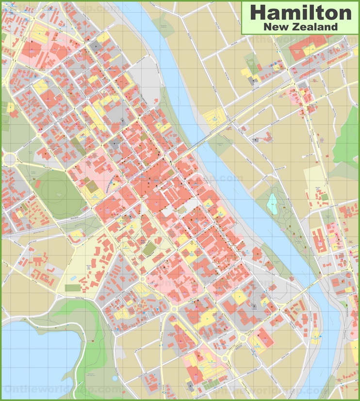 Hamilton CBD map