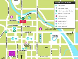 Central Nelson tourist map
