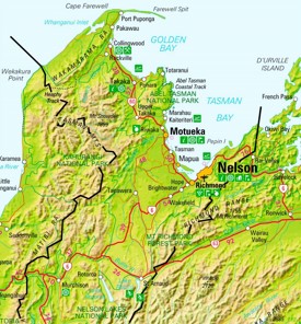 Nelson area map